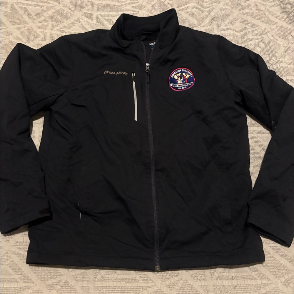 Bauer Hockey Fleece Lined Full Zip Track Jacket Adult Medium Black
